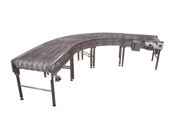 Curve metal wire net belt conveyor/Stainless steel  curve mesh